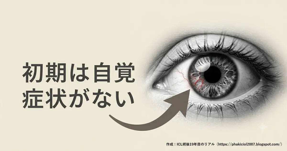 角膜新生血管、初期には自覚症状ゼロ｜ICL術後19年目のリアル